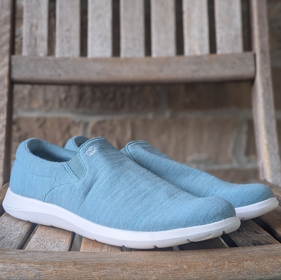 Merinos Aqua Blue Australian Wool Slip On Sneakers Size 11 - Picture 9 of 9